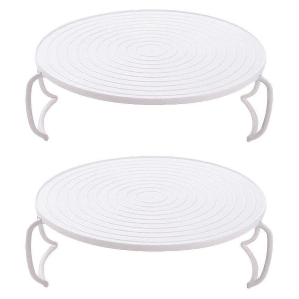 2pcs Rouded Mircrowave Oven Rack Layered Steaming Tray Kitchen Accessory 25-26