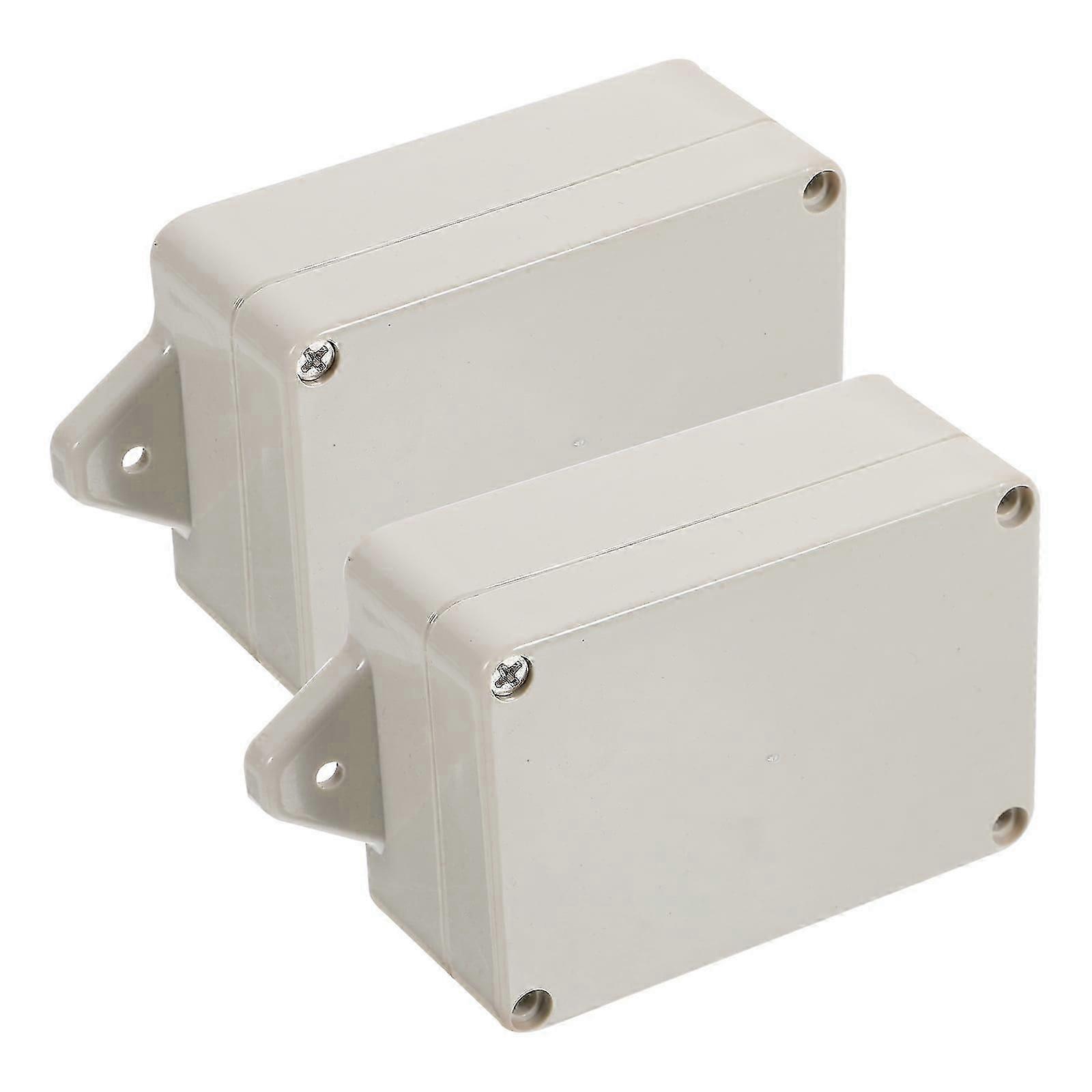 2 Pcs Waterproof Box Plastic Project Enclosure Plastic Project Boxes for Electronics Conduit Box Electrical Project Case