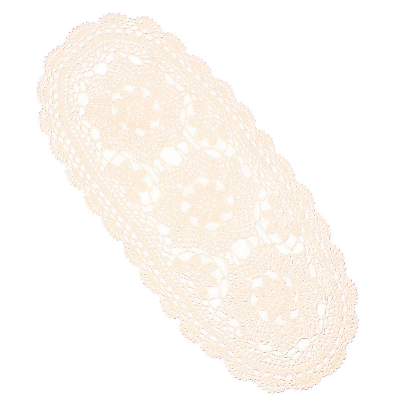 Rustic Cotton Crochet Table Runner for Home Table Decoration 2Pcs