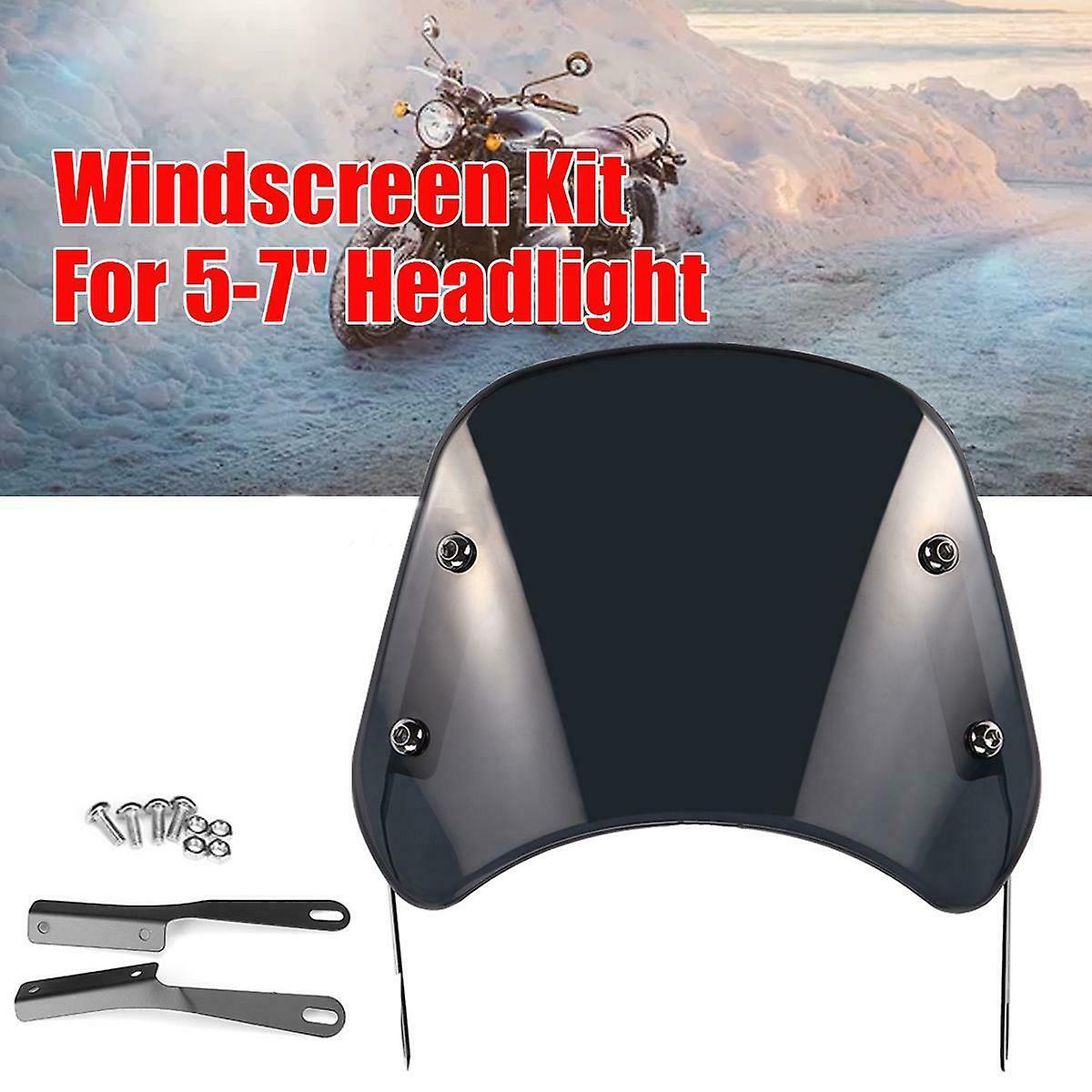 Universal Motorcycle Windshield Wind Deflector Screen Scooter Windscreen Shatter 
