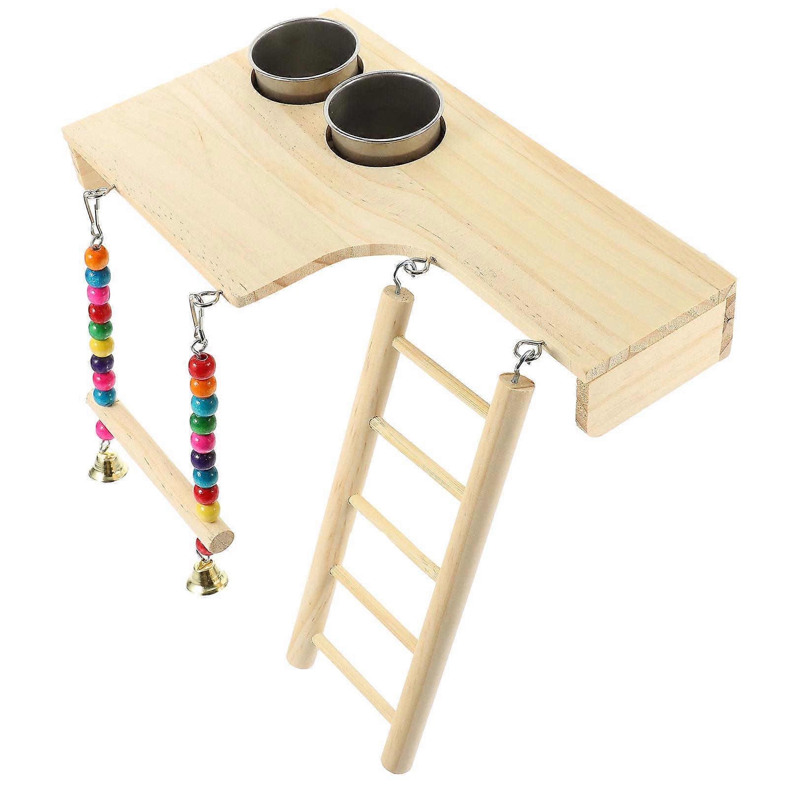 Bird Cage Perch Platform Ladder Stand for Exercise 4Sets Included