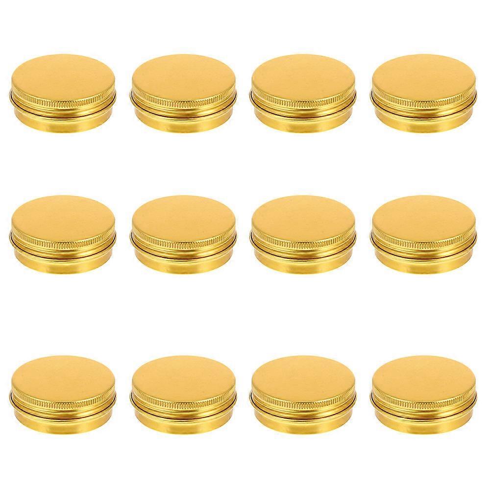 12pcs Aluminum Screw Thread Cosmetic Containers 30ML Cream Paste Storage Boxes