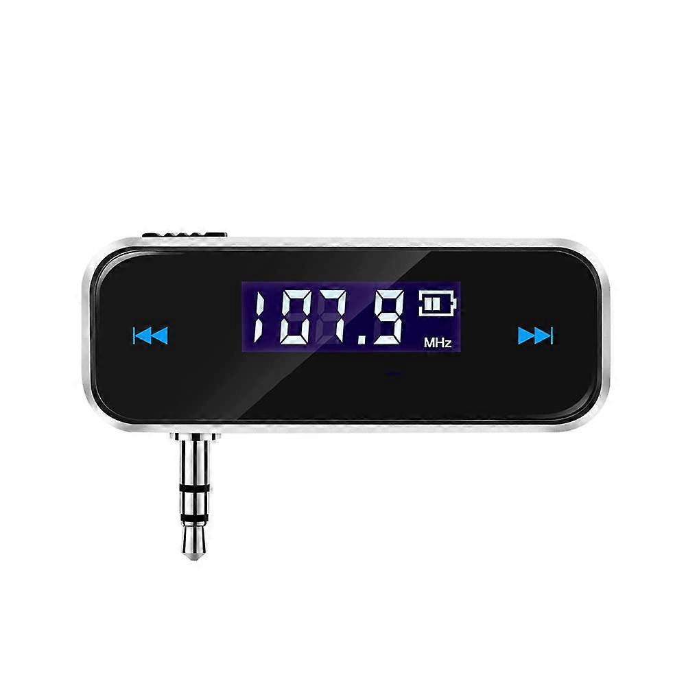 FM Transmitter for Car Bluetooth Wireless Audio Adapter with Hands Calling and LCD Display, Black