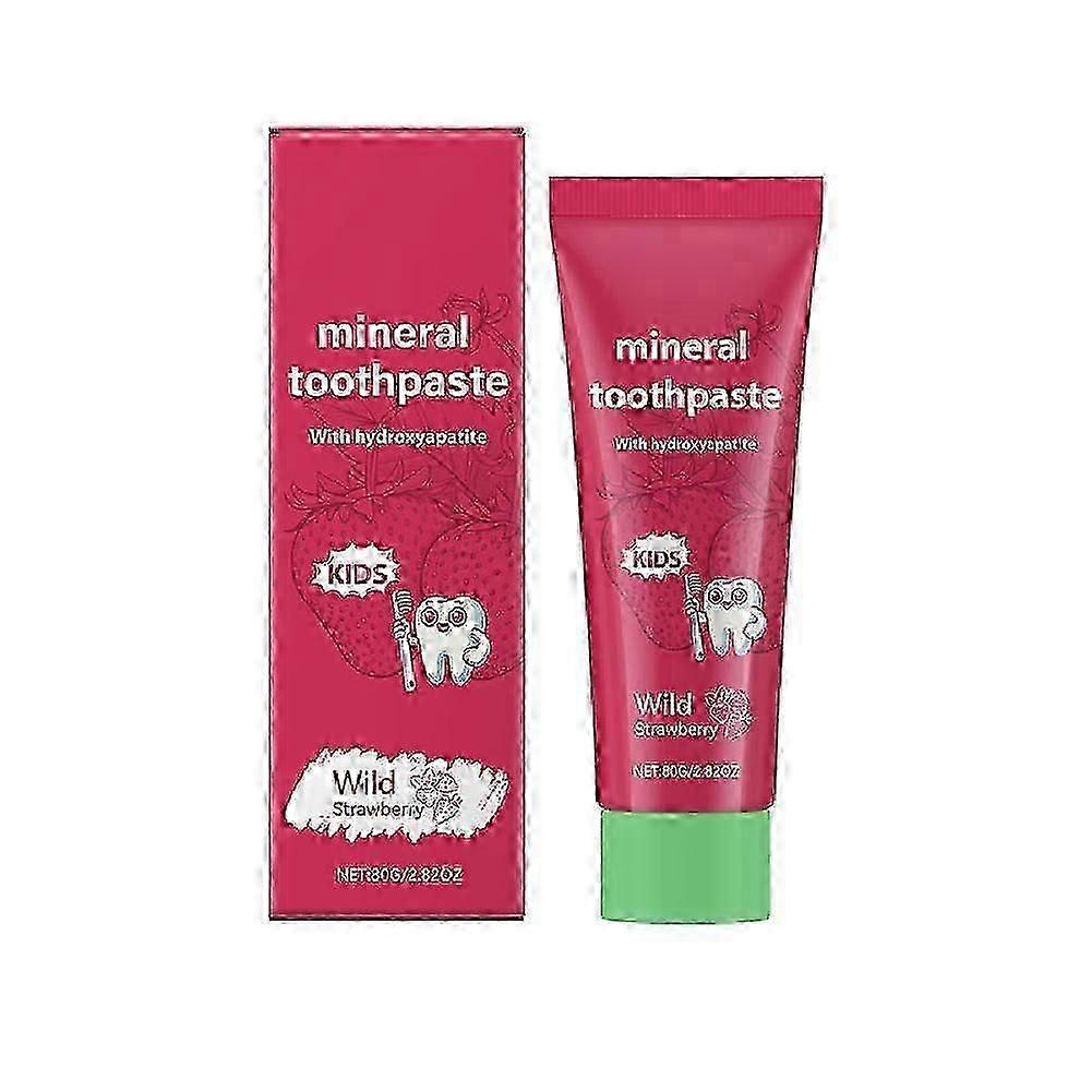 Strawberry Flavored Fluoride Free Kids Toothpaste With Hydroxyapatite For Healthy Teeth