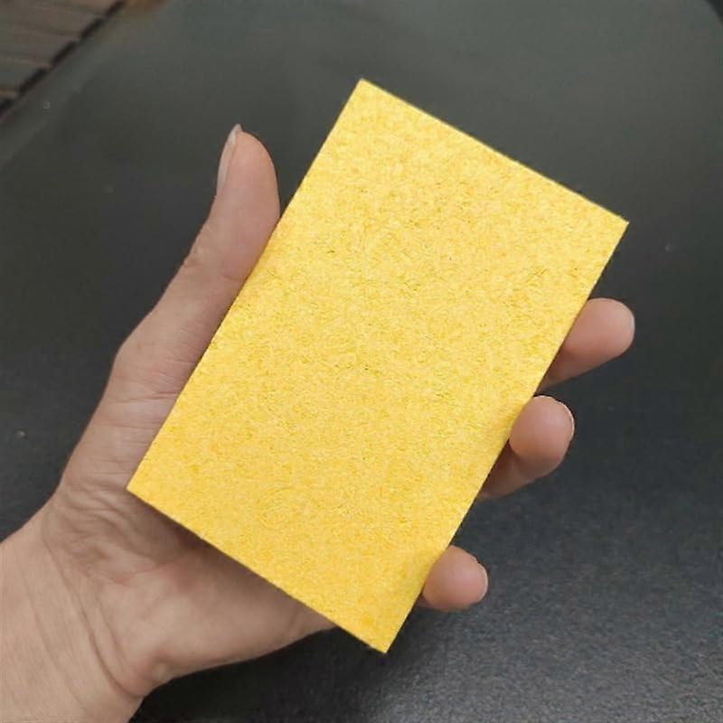 6Pack Heavy Duty Kitchen Cleaning Sponge, Non Scratch Dish Scrubber, Fast Water Absorption, Yellow