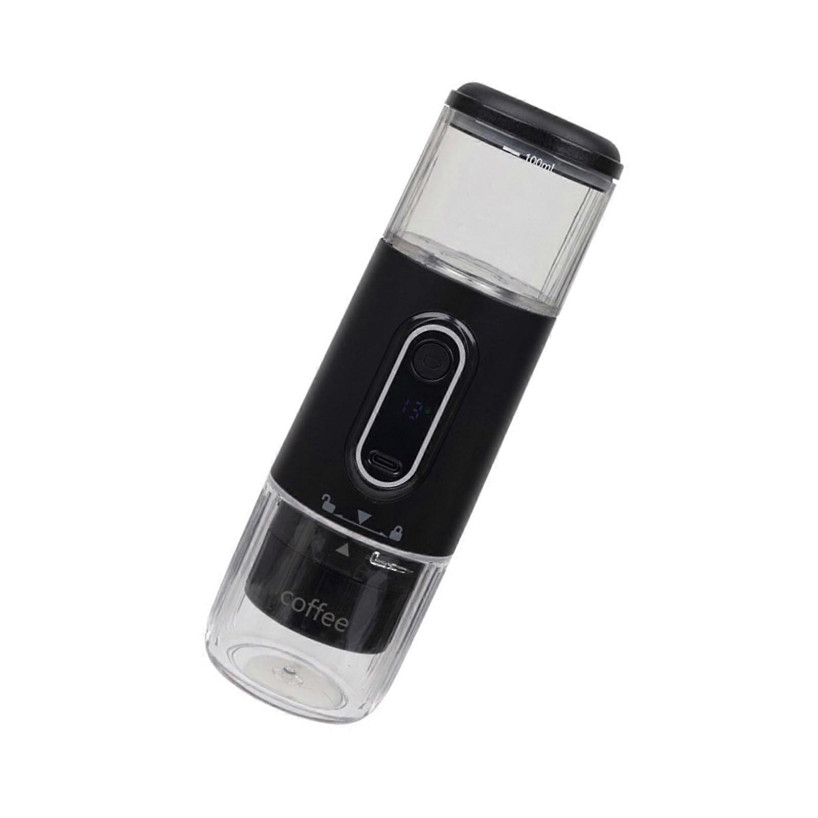 Portable Espresso Maker with Heating Function, Dual Coffee Mode for Travel and Home, Black