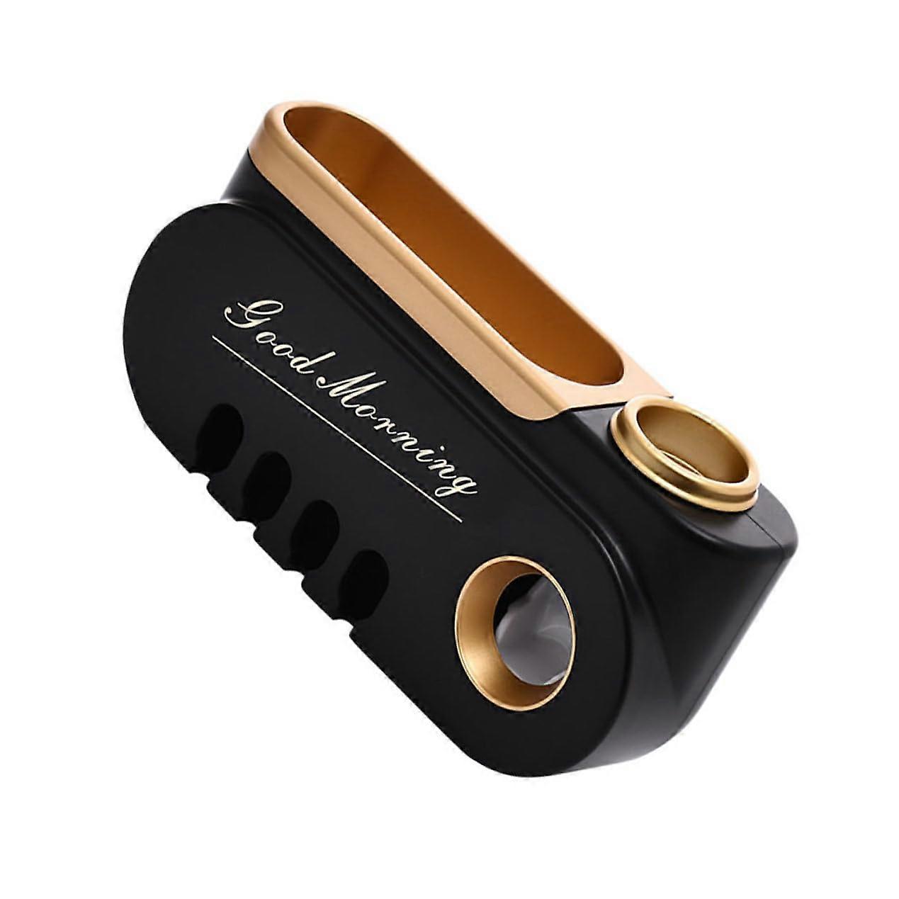 Wall Mounted Toothbrush Holder and Toothpaste Dispenser, Compact Bathroom Organizer Rack