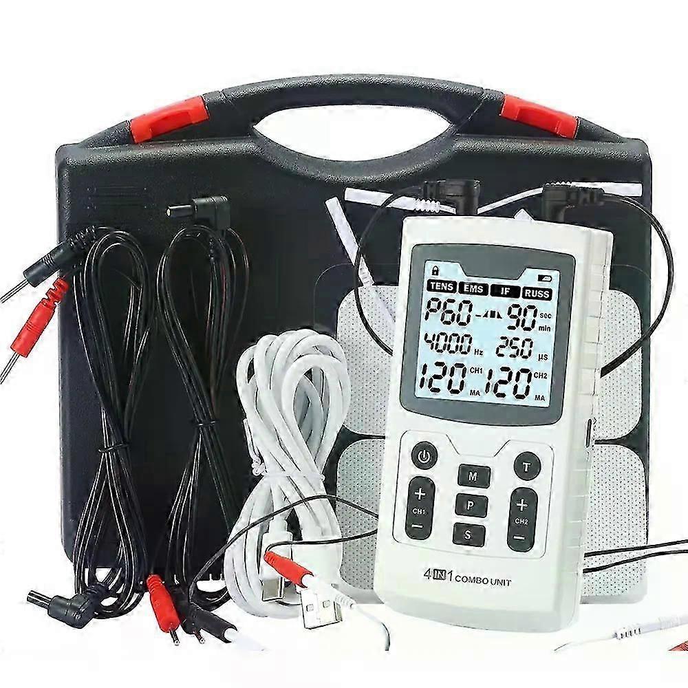 High-frequency interference electrical stimulation device for muscle therapy (IFT RUSS TENS EMS)  Adjustable body massager