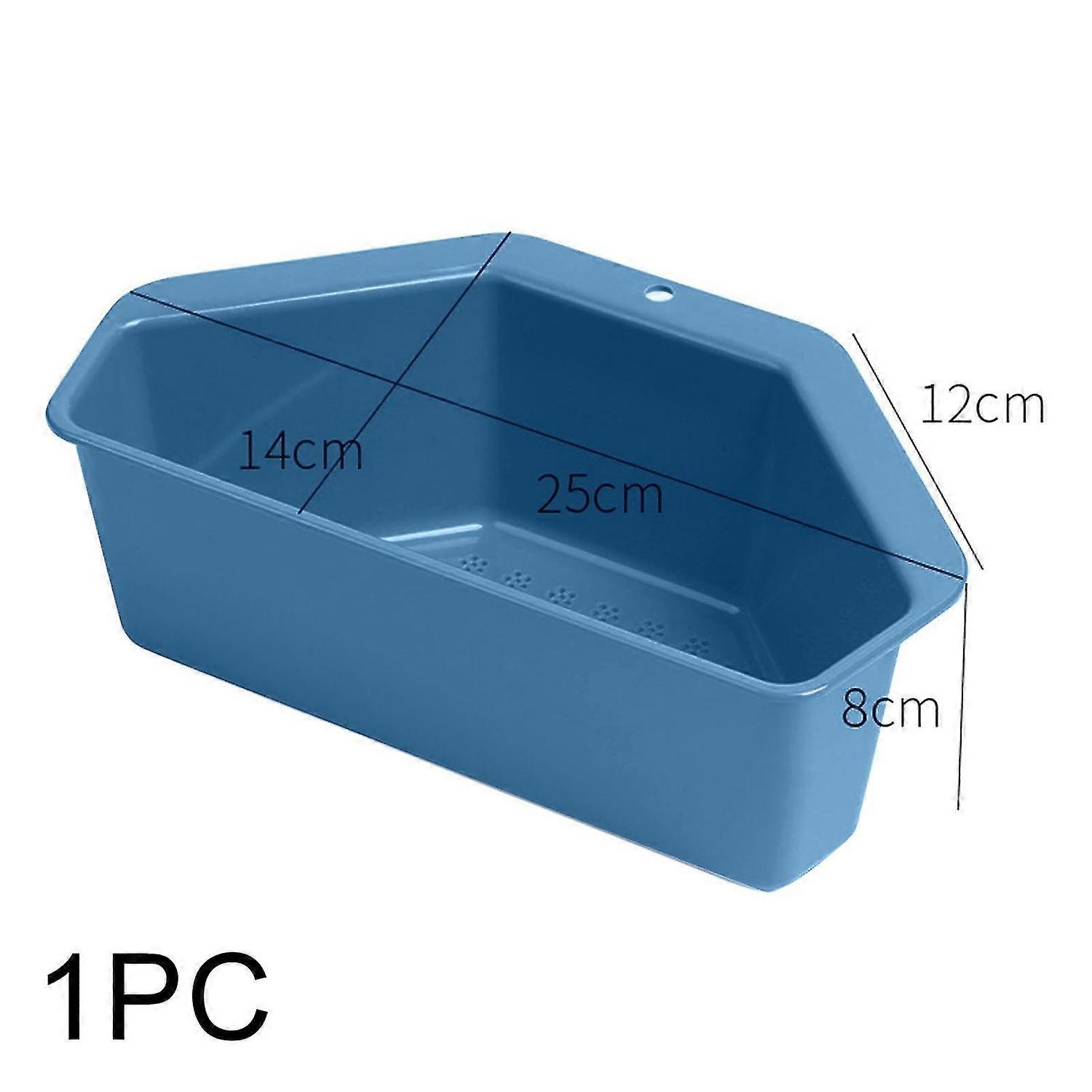 Triangular Corner Sink Drain Rack Shelf Basket Food Strainer Vegetable Fruit Drainer Sponge Holder