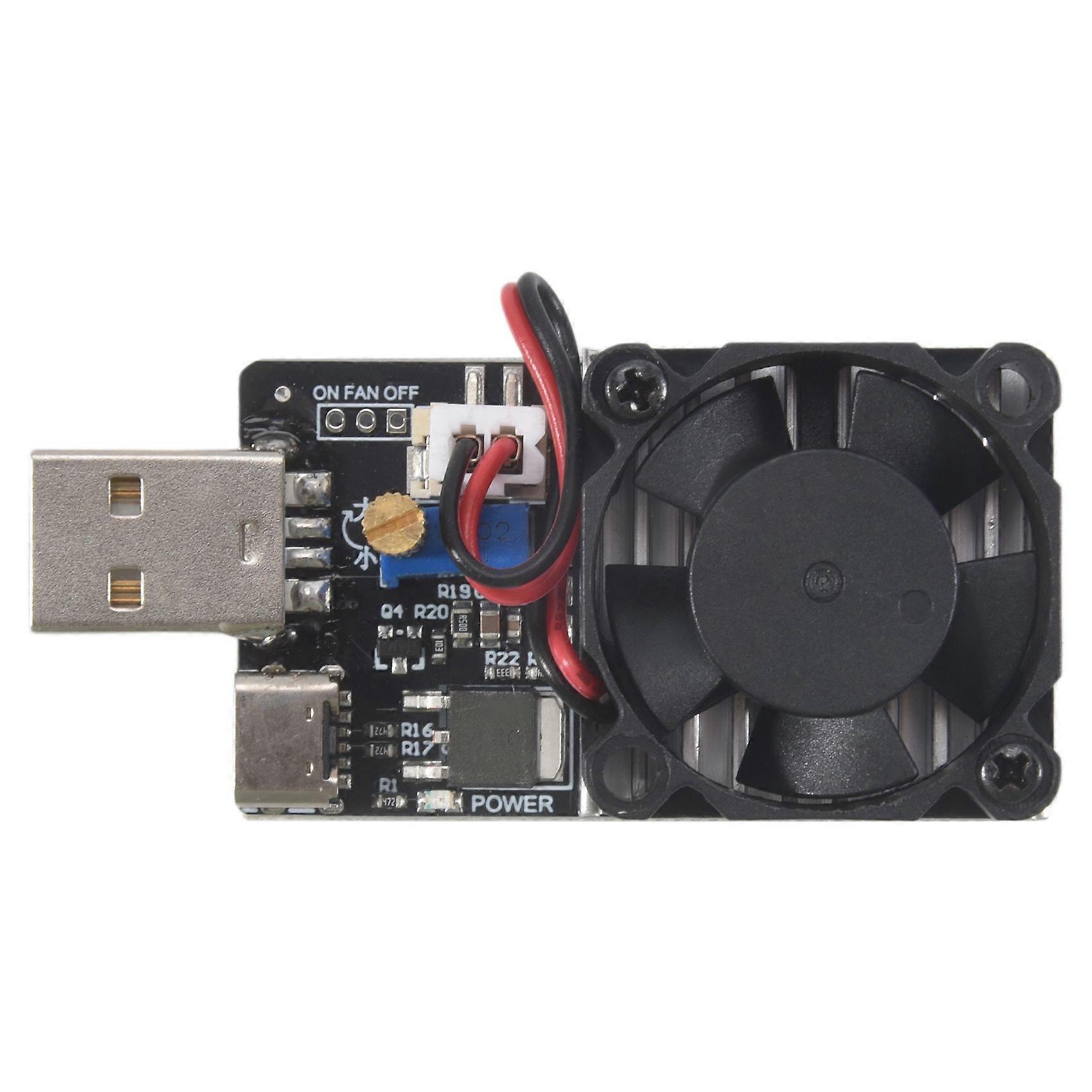 DC 3.7-20V 3A 25W Load Tester Electronic Test Resistor Module USB&Type C Interface Adjustable Constant Current