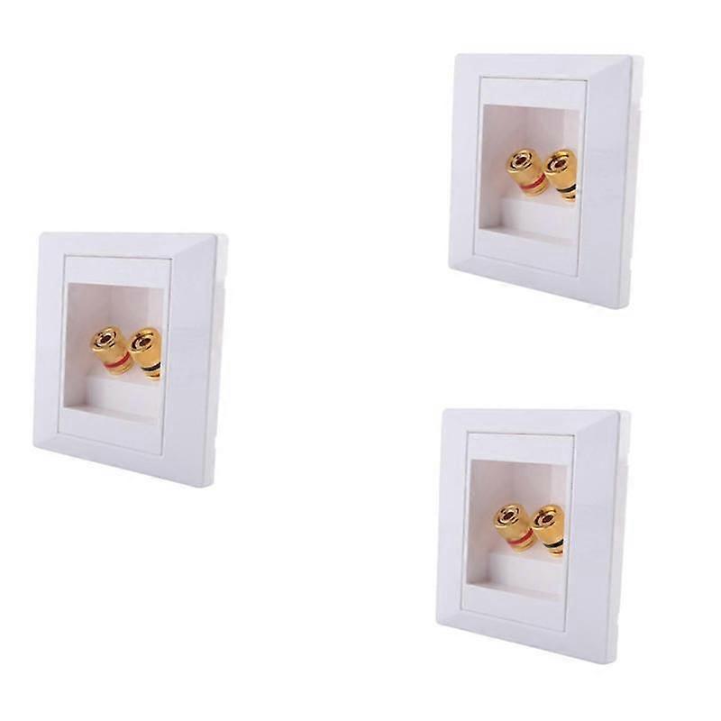 Wall socket 3X with 2 jack speaker port