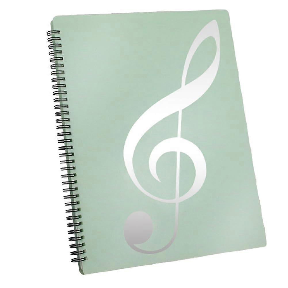 Green Sheet Music Folder A4 with Writable Detachable Pages, LayFlat Twin Springs, NonReflective Surface