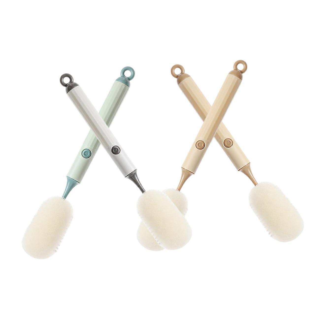 Bottle Cleaning Brush Set with Extra Long Handle and Soft Sponge Head for Bottles and Cups