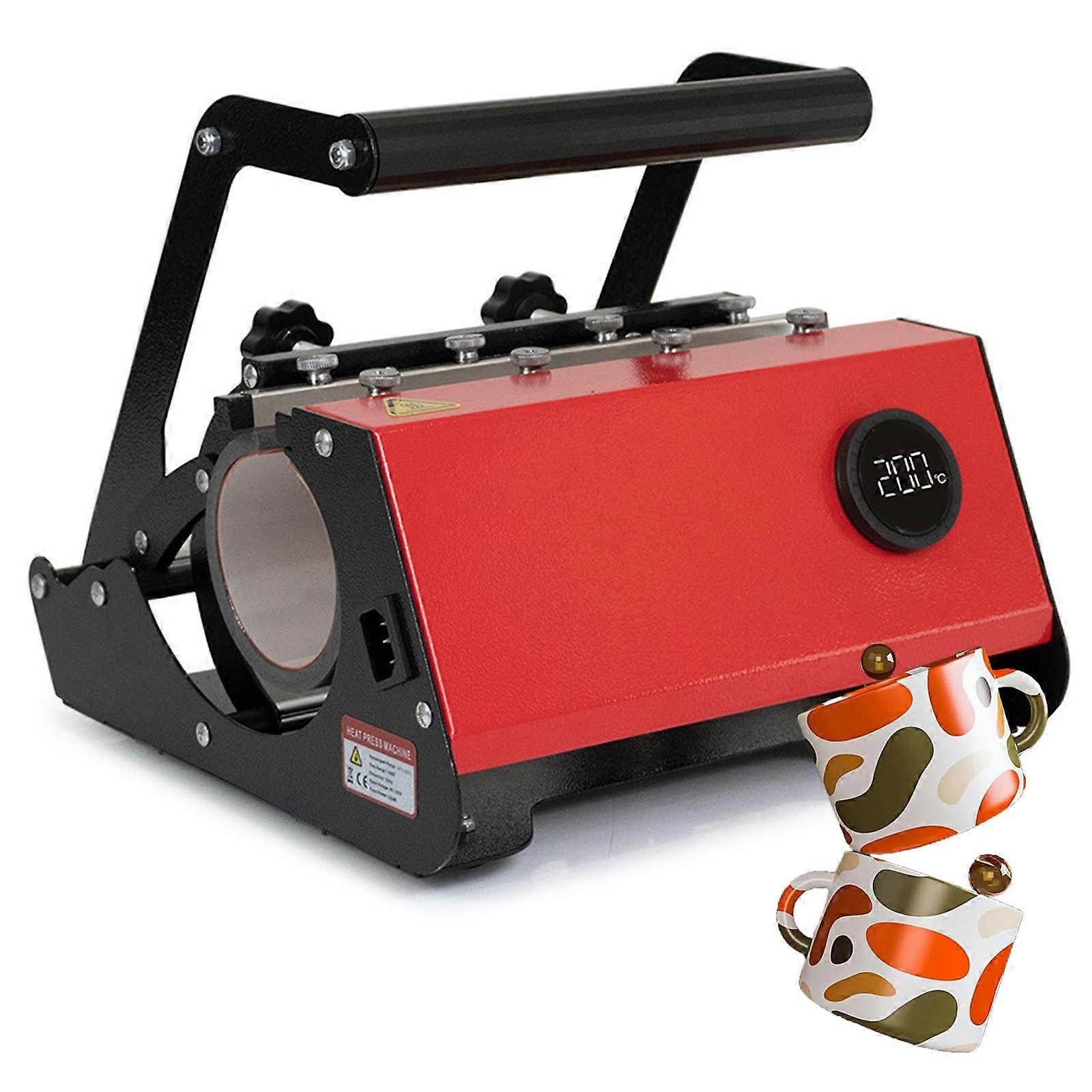 Sublimation Mug Press with Even Heating Plate, LED Display and Secure Lock for DIY Coffee Cups