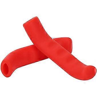 Fiets handvatten hoes, 1 paar opvouwbare fiets mountainbike stuur siliconen antislip schokabsorberende handvat hoes 1 set rood