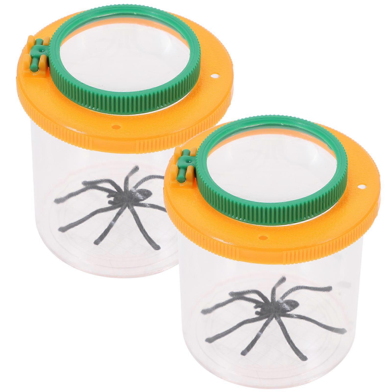 Yellow Magnifying Box for Kids with 10Pcs Insect Viewer Containers