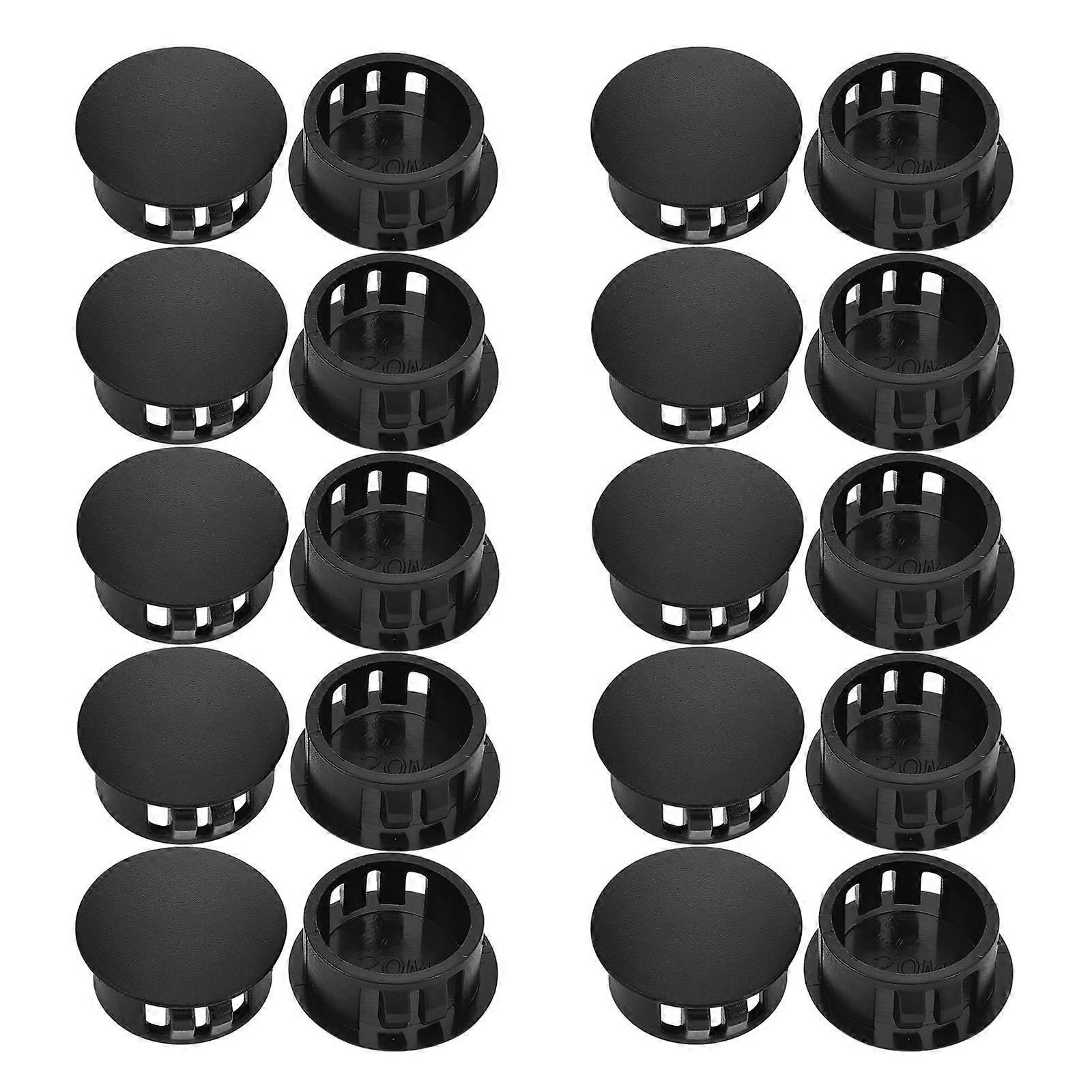 Round Button Plugs Locking Hole Nylon Plastic For Home Use 20Set