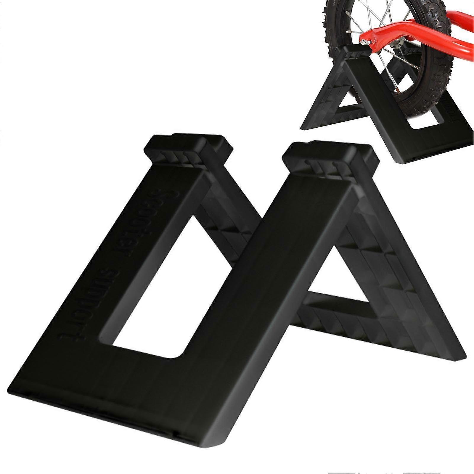 Bike Parking Rack SpaceSaving Bicycle Storage Stand with Stable Triangle Base Easy Setup Black