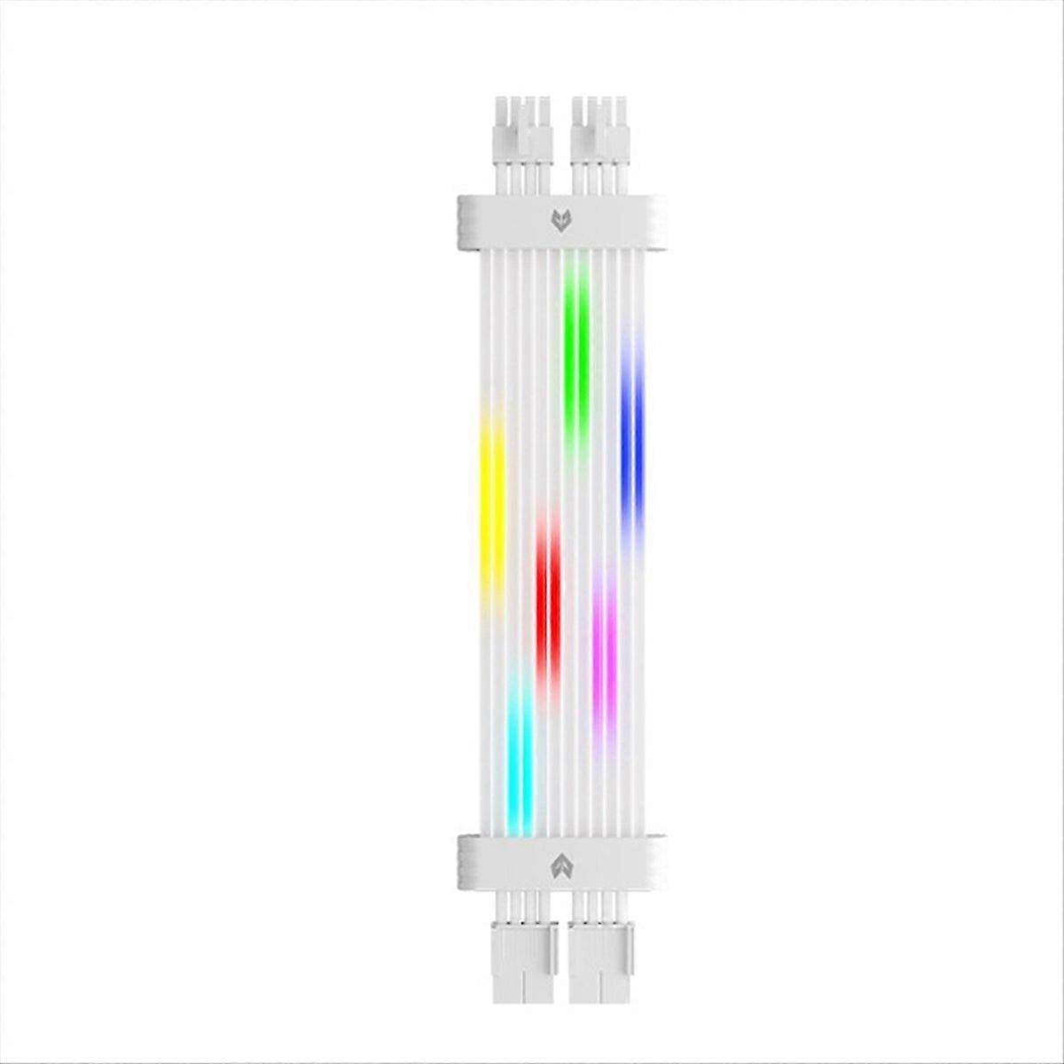 8Pin ARGB Graphics Card Power Supply Cable RGB PSU Cable White