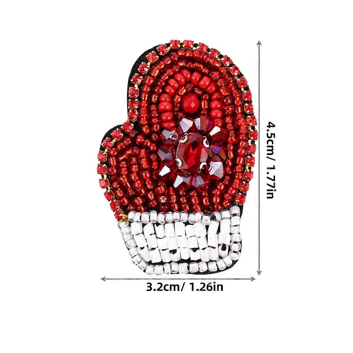 Red Christmas Applique Patch Cloth Embroidered for Clothing