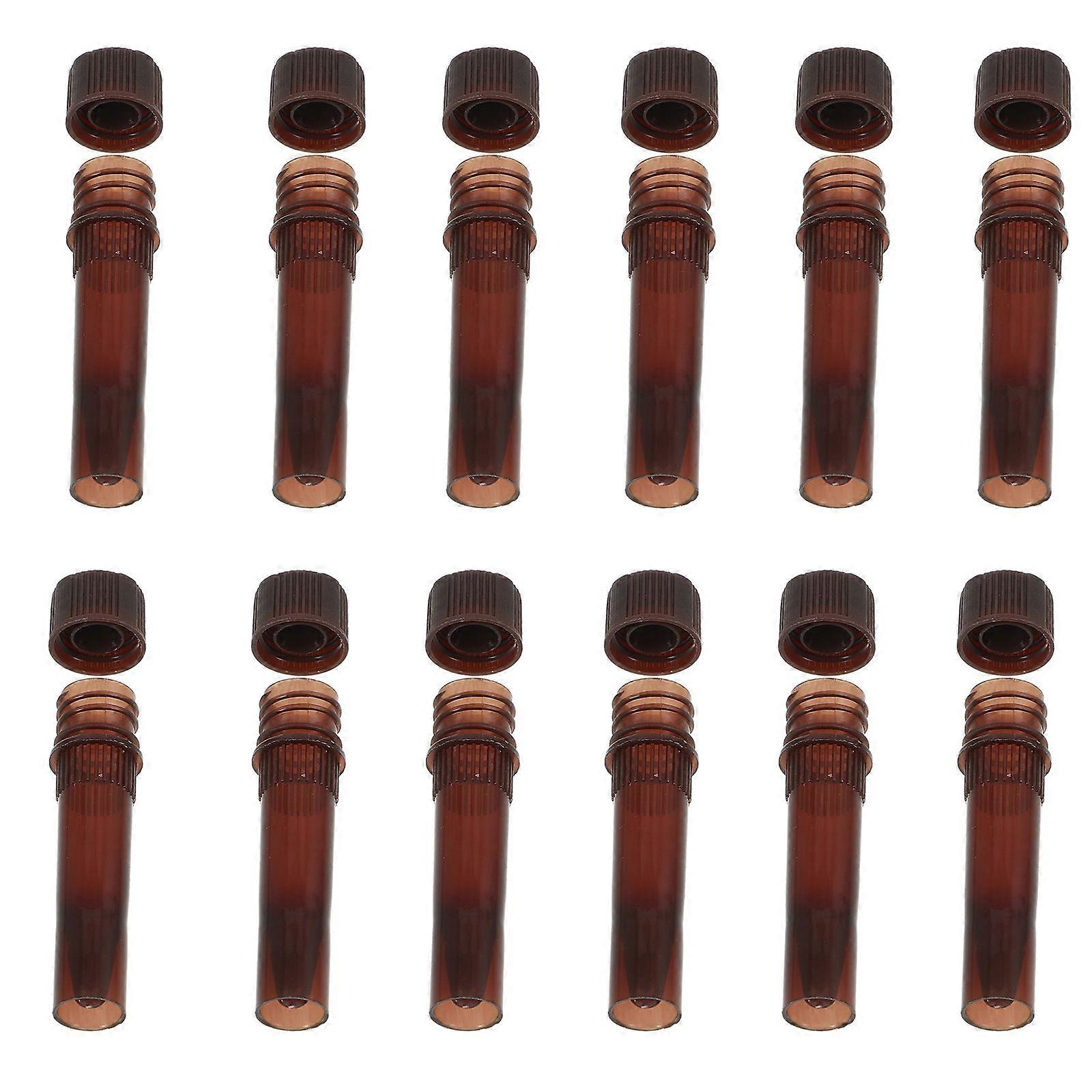 Cold Storage Sampling Tubes Brown Test Tubes for Scientific Experiments 20Pcs