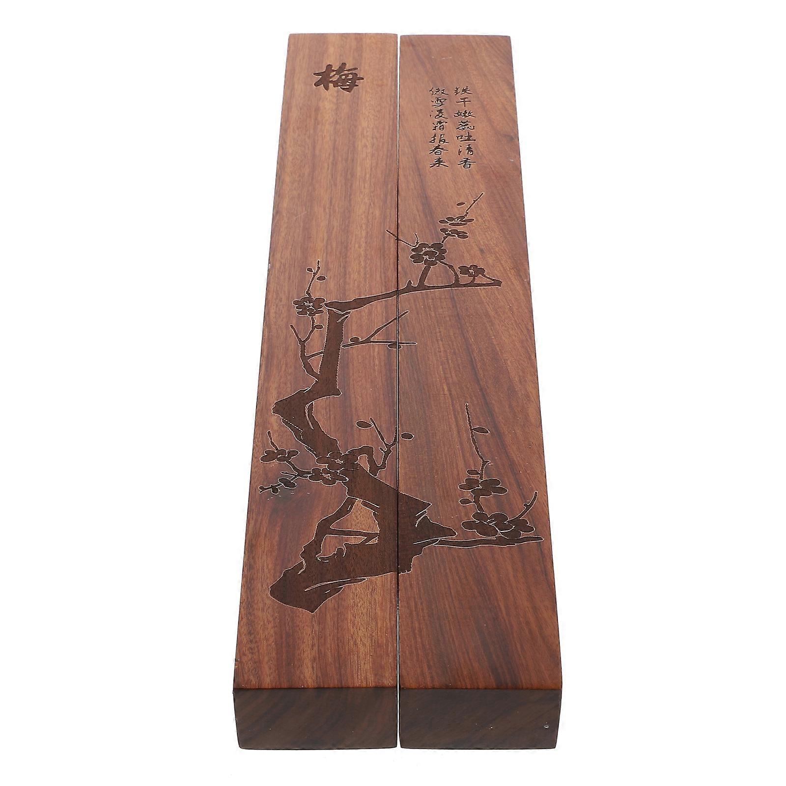 Calligraphy Wood Paperweights for Practical Use 6Pcs Set