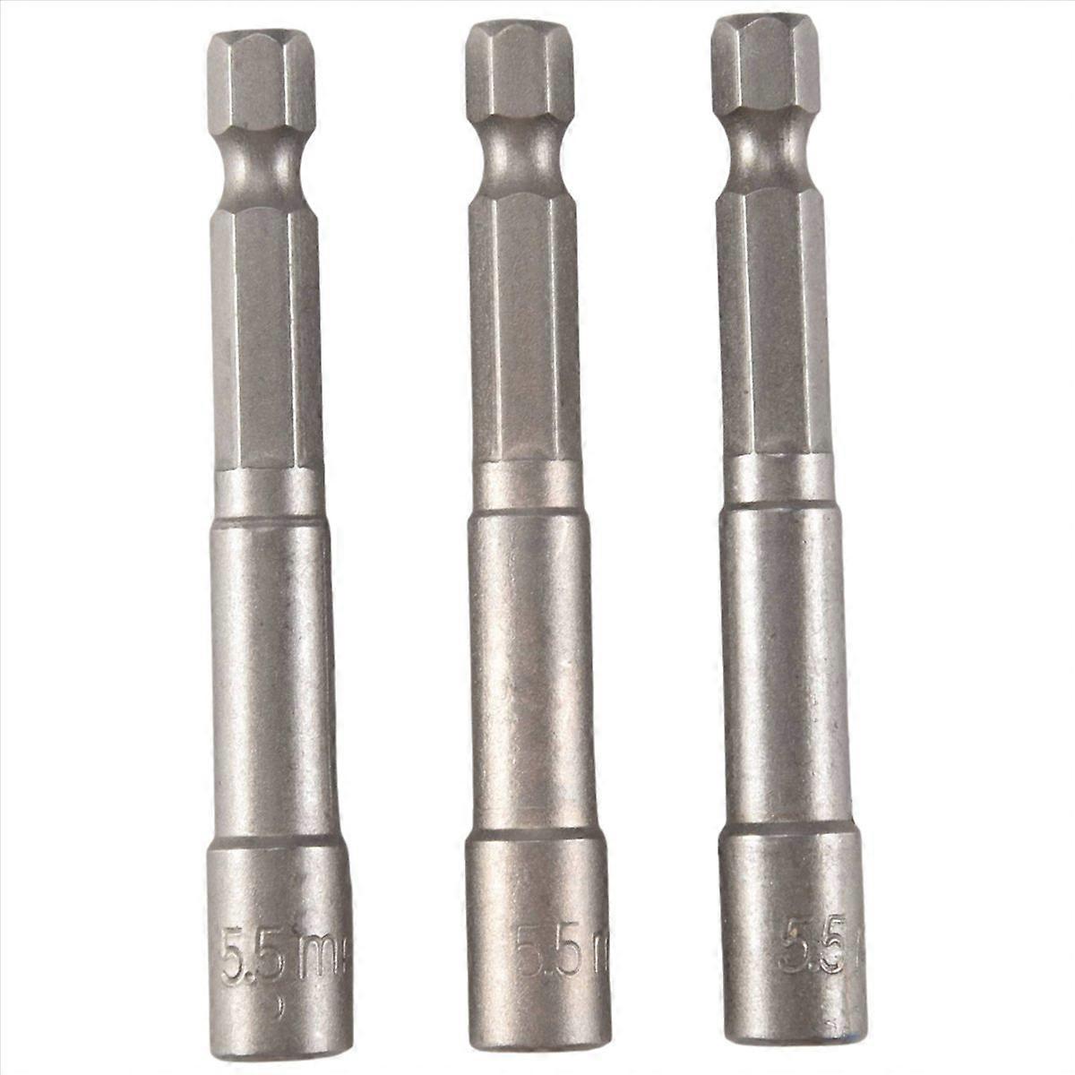 65mm Length 5.5mm Hex Socket Driver Bit Magnetic Bit 3 Pcs