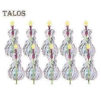 10 Stück Regenbogen Spinner Spielzeug Regenbogen Twirler Stick Band Fee Zauberstäbe Bright Glitter Wand Twirling Wand Light Up Spinning Spielzeug für Fe10pcs SZRH A-C