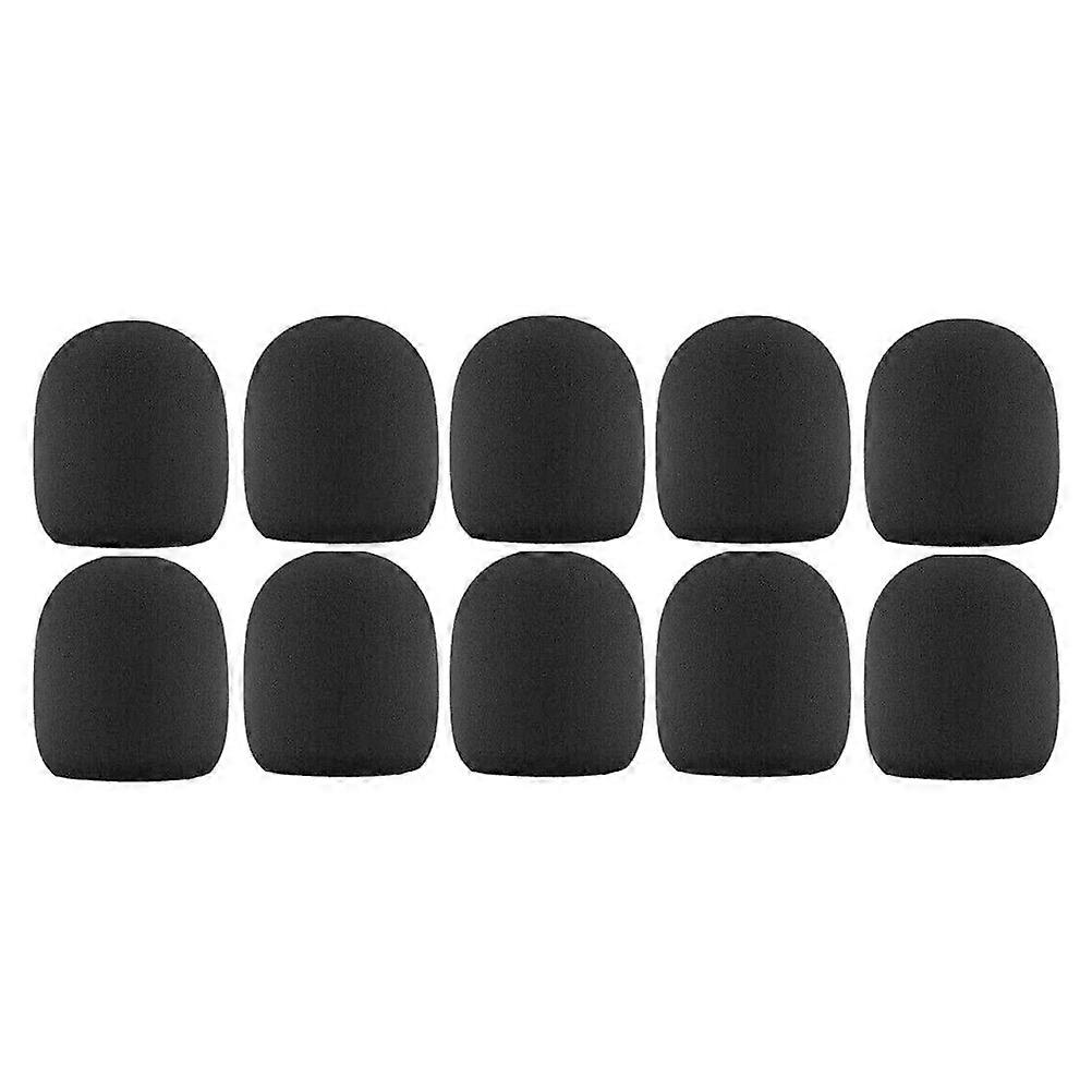 Sponge Microphone Protector for Voice Use 10Pcs Black Windshield Covers