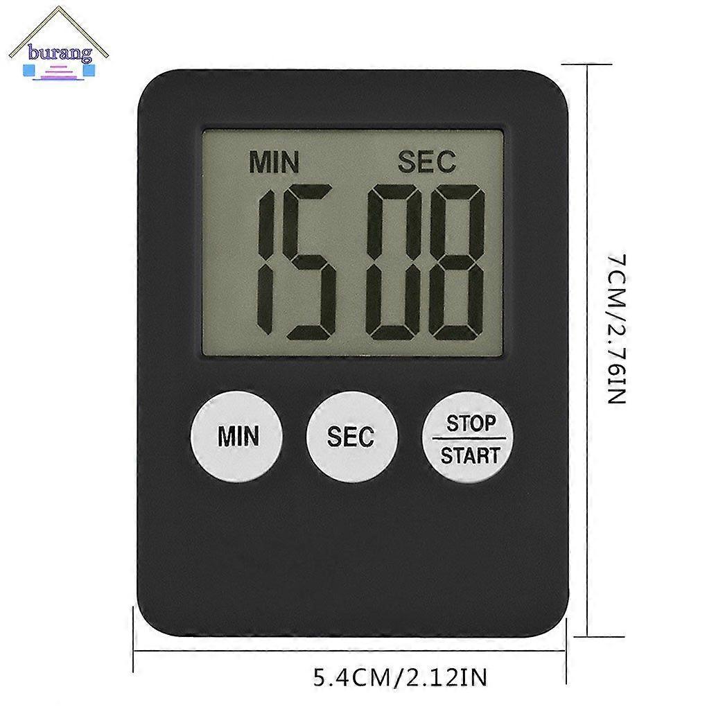 LCD digital kitchen timer square cooking countdown alarm clock with silent reminder