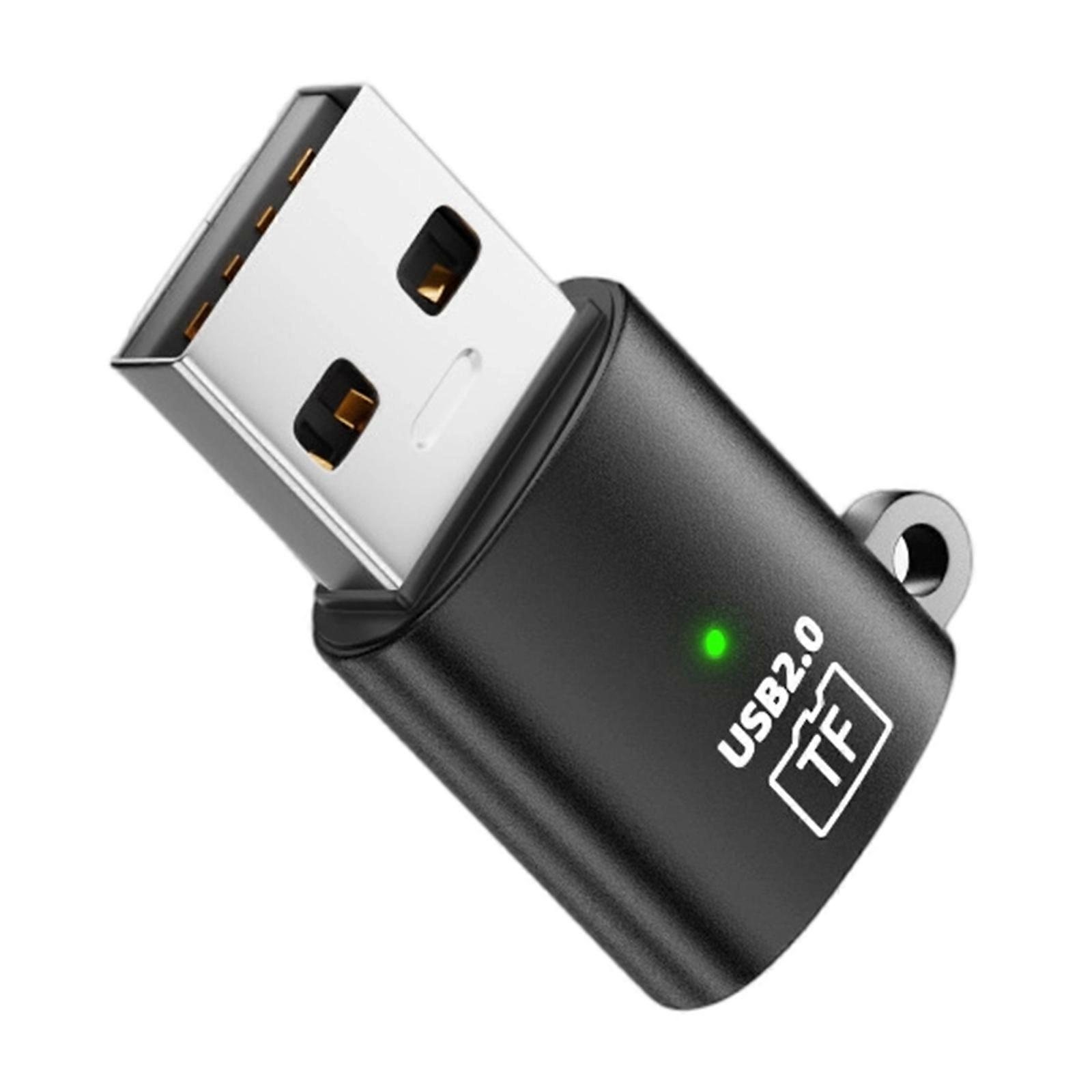Efficient TF Card Reader Adapter Supporting Fast Data Transmission For Work Travel And Study  Black