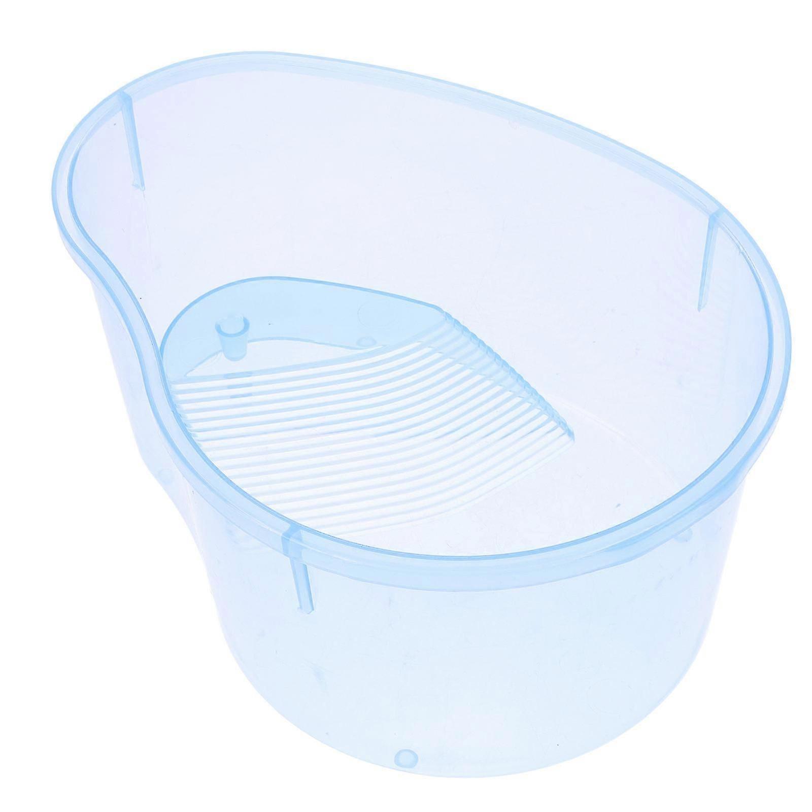 Open Turtle Tank with Drying Platform Plastic for Breeding Blue
