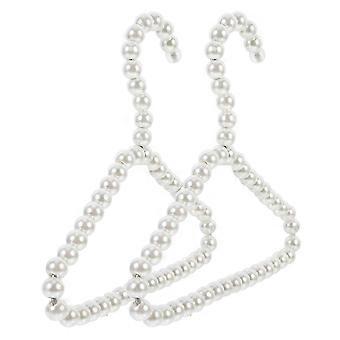Perchas pequeñas Pearl para ropa de perro, 6 unidades, color blanco.
