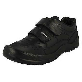 Boys Rhino By Startrite Aqua-Rite School Shoes Trooper - Black Leather - UK Size 9H - EU Size 43 - US Size 10XW