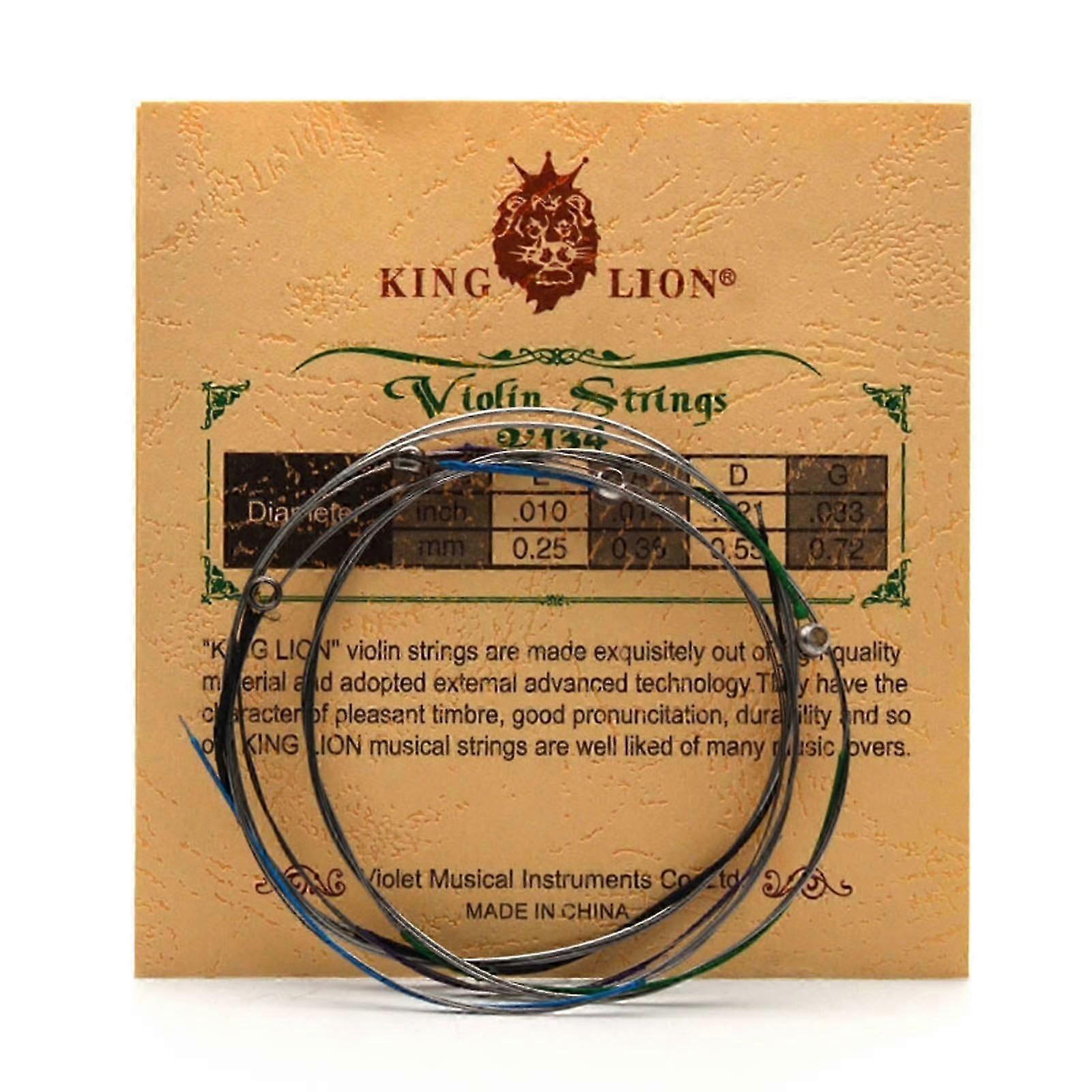 Universal Violin Strings Set Replacement Steel Core Violin Fiddle String Violin Instrument Accessories Rustproof Durable