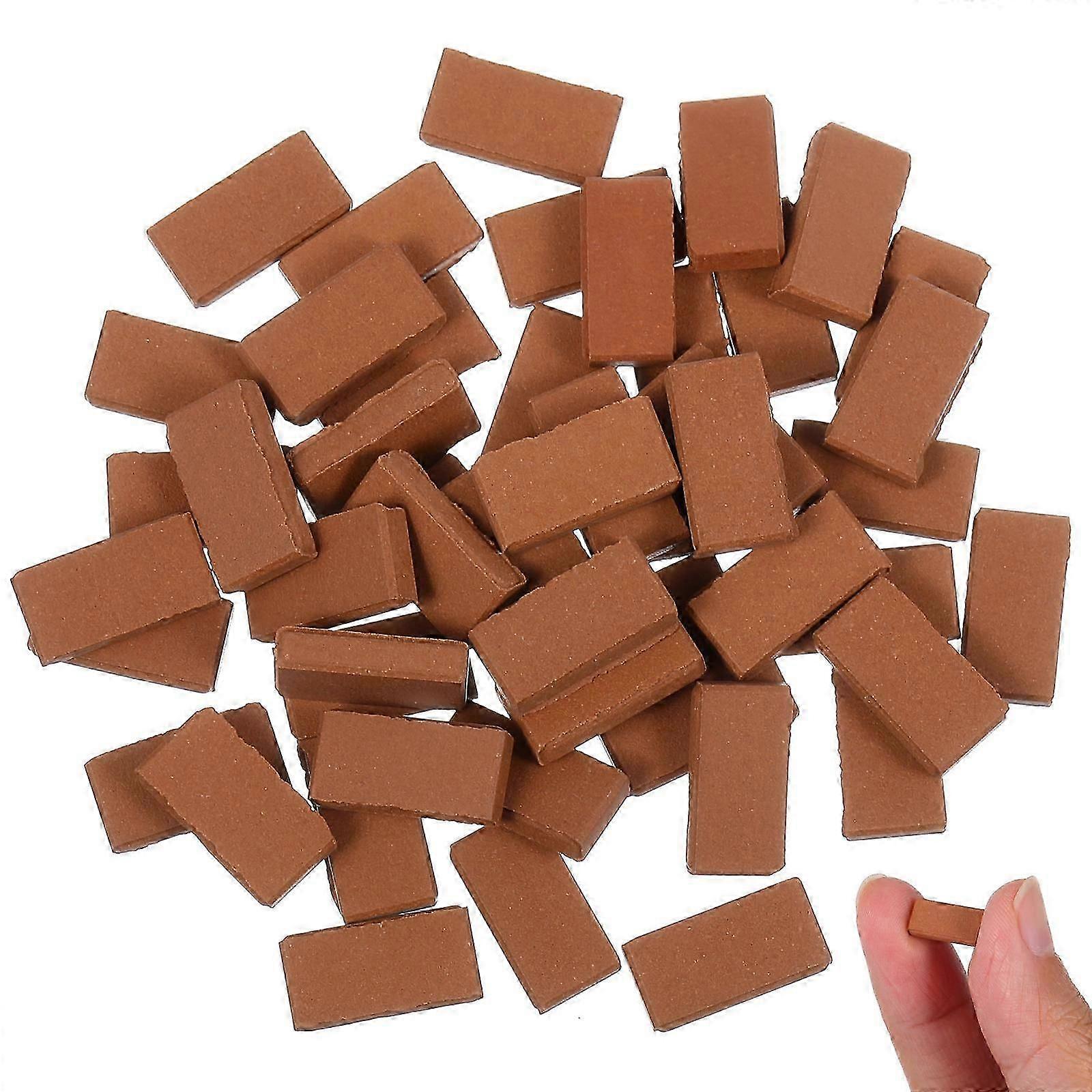 50Pcs Simulated Small Bricks Mini Brick Models DIY Miniature Bricks Mini House Mini Brick Props