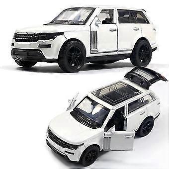Alloy Offroad-Automodell Kinderspielzeug Auto Ornament (Straße H Range Rover-weiß [leises Licht, 12cm, drei Türen])