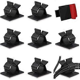 Pinces de câbles,50Pcs Clips d’organisateur de fil améliorés avec tampon adhésif puissant, Clips de câble adhésifs, Clips de gestion de câbles polyvalents, Organisateur de câbles C
