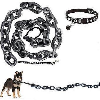 RUIYUE Iron Paw Chain Leash 6 Ft Funny Dog Leash - Giant Plastic Chain Leash with Puppy Collar for Small Dogs, Cats, and Puppies 