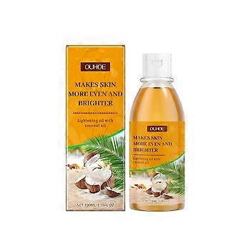 OUHOE Coconut Brightening Body Oil, Nourishing, Firming, Brightening, Relaxing, Revitalizing, Moisturizing, Smoothing Body Oil For Dry Skin