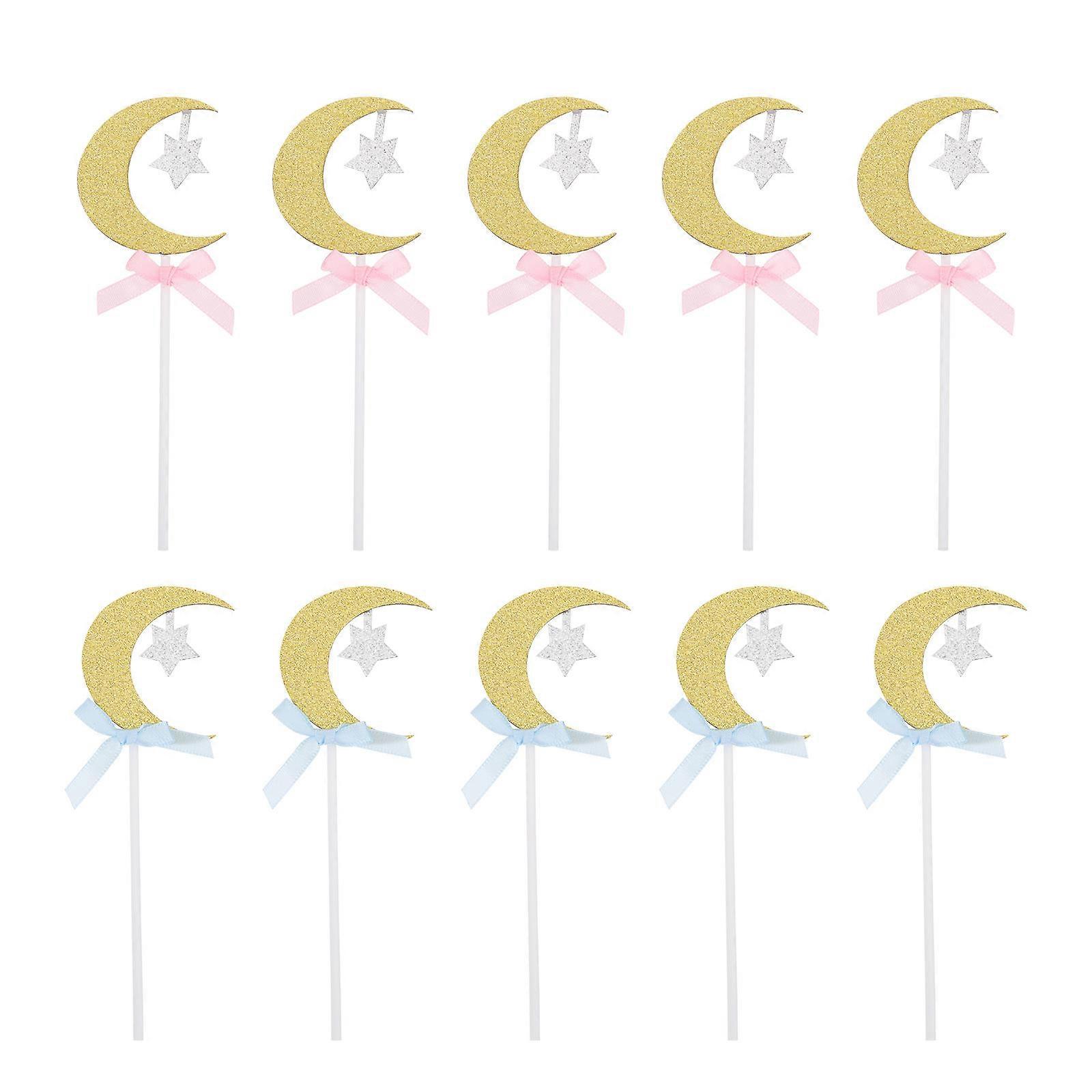 Bows Cake Inserts Star Cake Inserts for Decoration 20Pcs