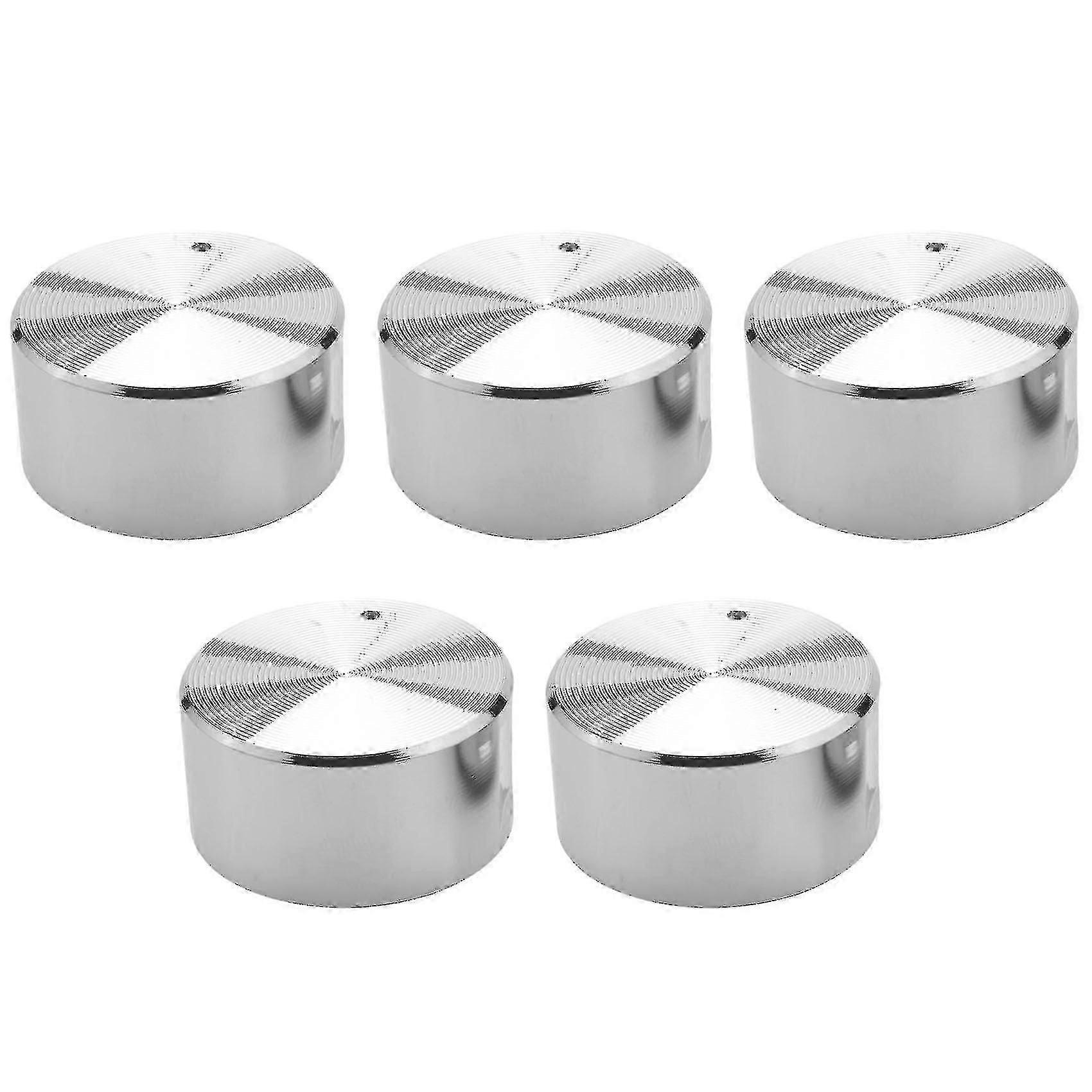 5pcs 6mm Metal Gas Hob Knobs, Compatible with Cooker Range Oven Control Replacement Switches