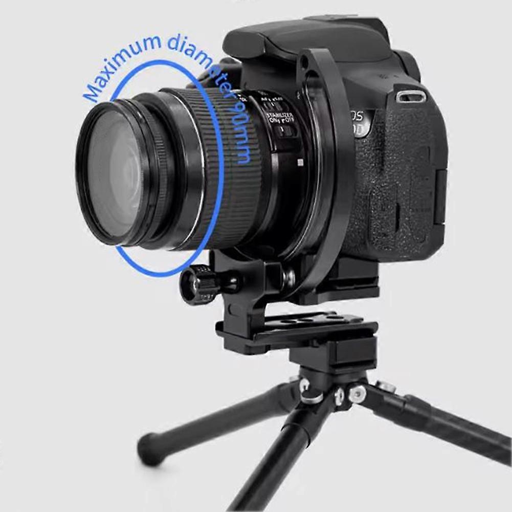 DSLR Camera Lens Support Bracket Semi-Circular Horizontal Vertical Quick Switch Mount