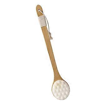 Back Scrubber for Shower, Long Ergonomic Handle Soft Bristle Fibre Body Brush for Gentle Exfoliation, with Built-in Hanging Hole