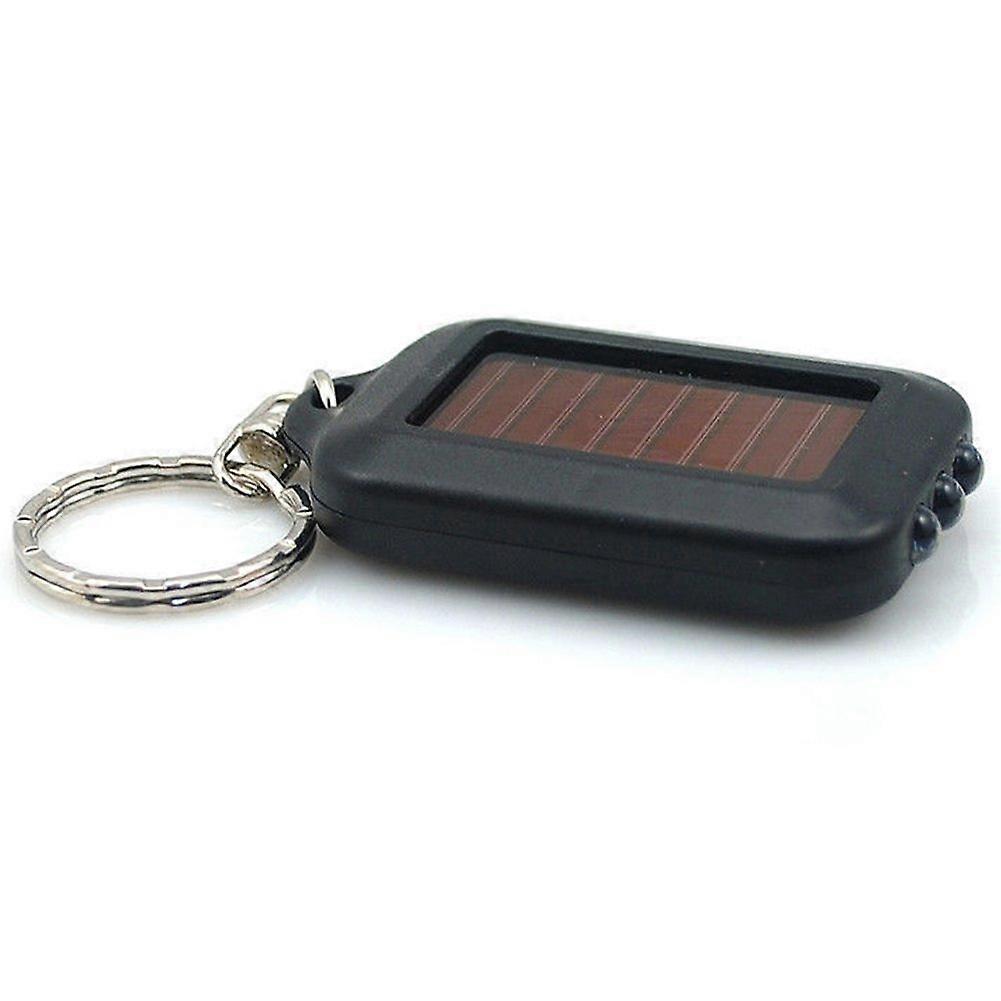 Solar Keychain Flashlight 3 LED Bright Rechargeable Mini Torch Light with Compact Design
