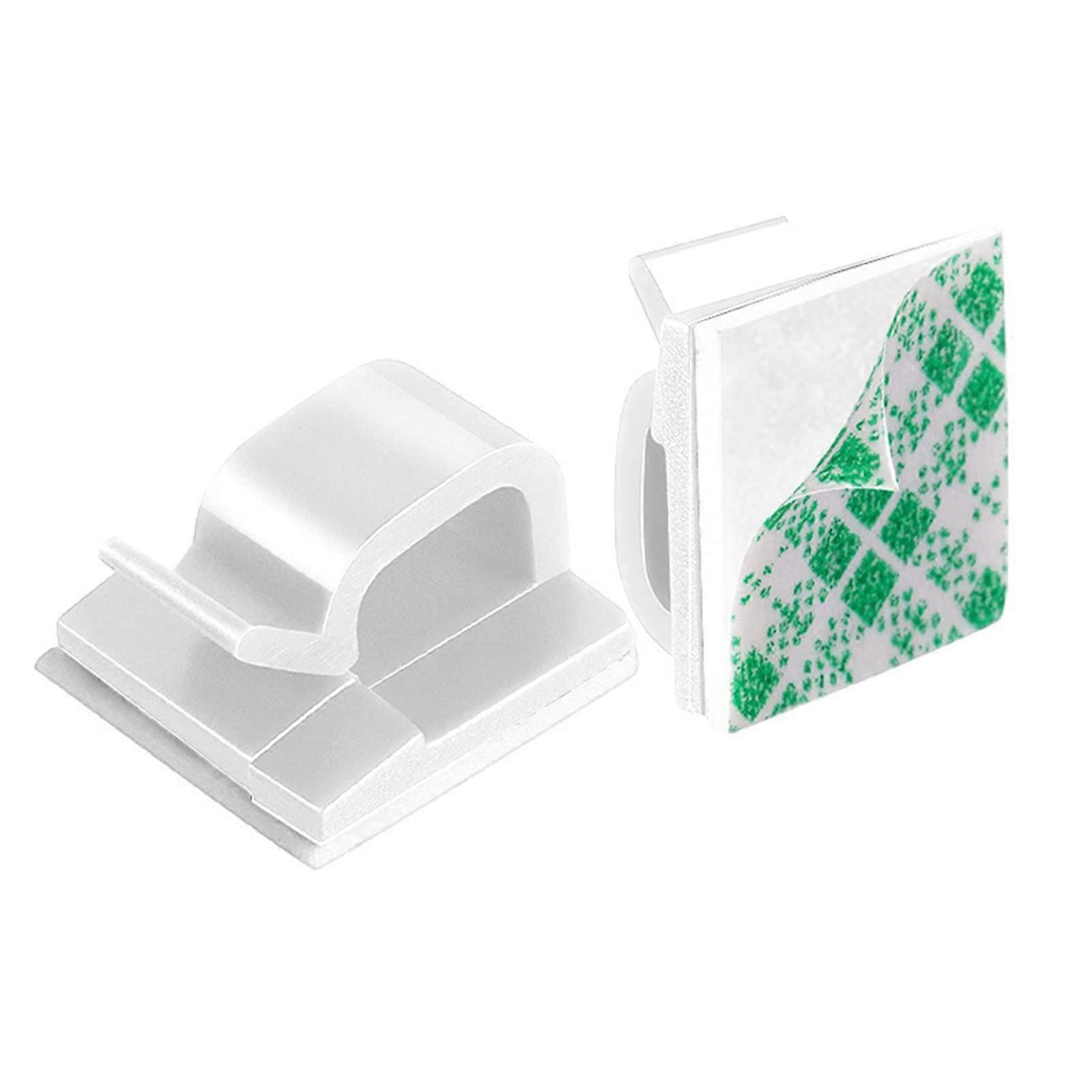 Cable Clips Cord Organizer 6pcs Adhesive Wire Holders for Cable Clutter Reduction White