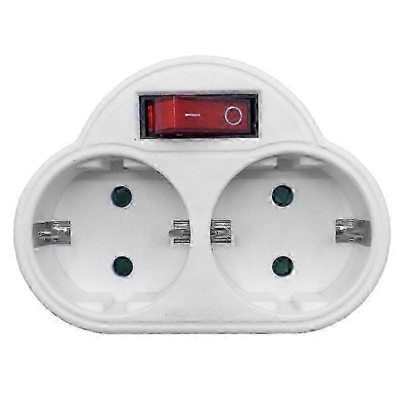 EU Standard Multiple Plug 250V 16A Double Socket Conversion Socket with Outlet Switch Plug Power Ada