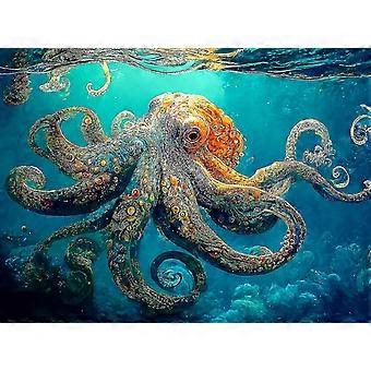 Deep Blue Octopus Odyssey: Premium 3005001000 stukjes puzzel voor volwassenen - Beste nieuwe milieuvriendelijke Marine Artwork puzzel - Unieke hersenkraker, Fo