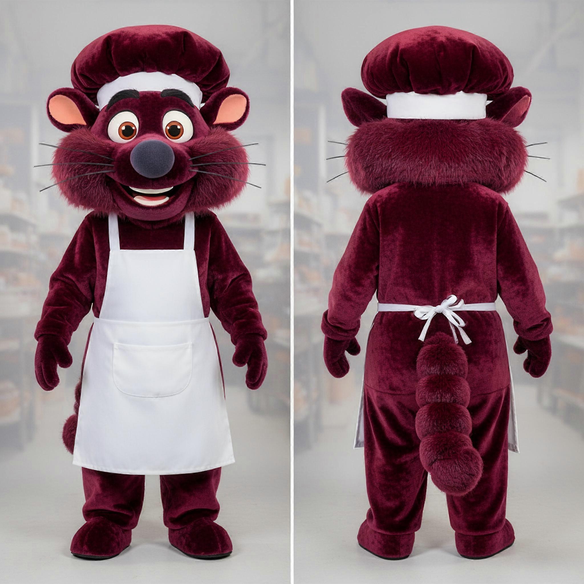 MASTICOT Maroon Velvety Ratatouille Mascot