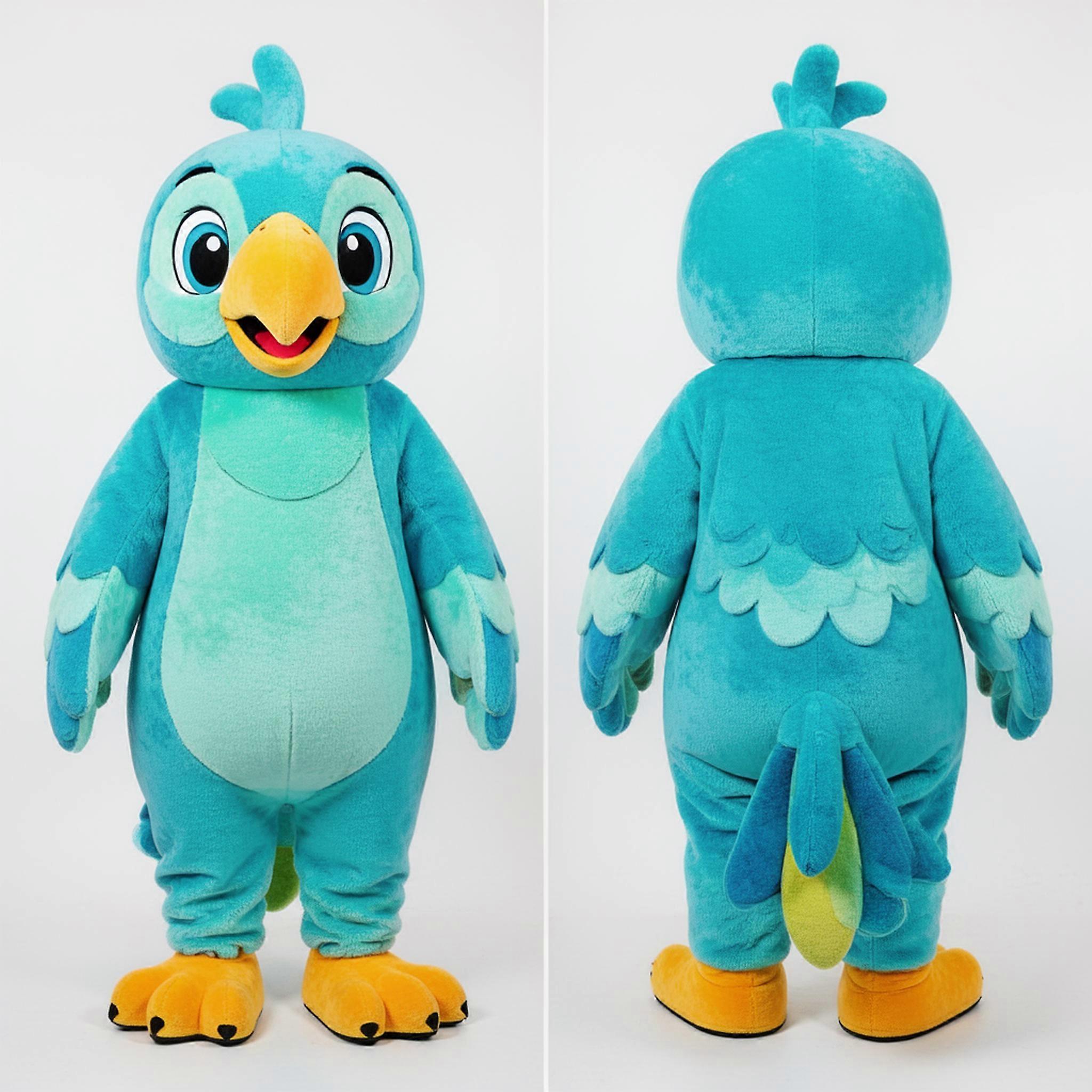 MASTICOT Cyan Vibrant Parrot Mascot